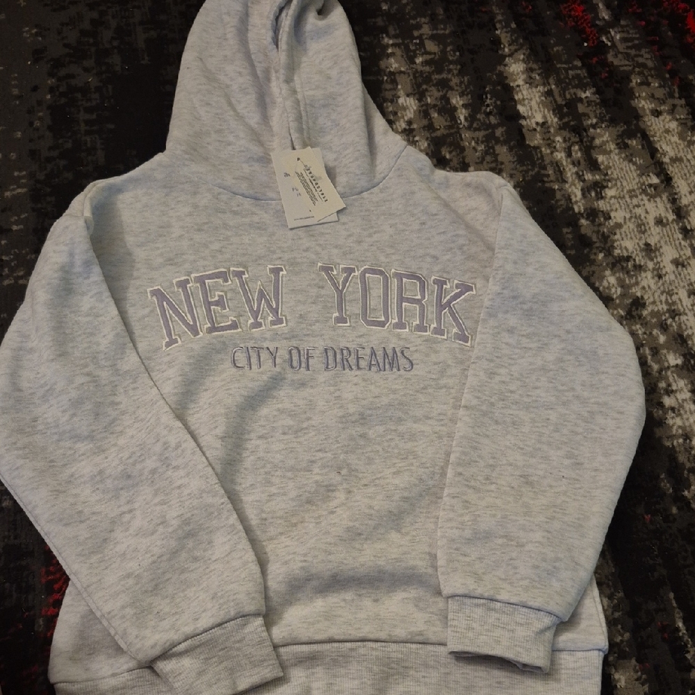 Aeropostale Gray and Purple Sweater Classic Style